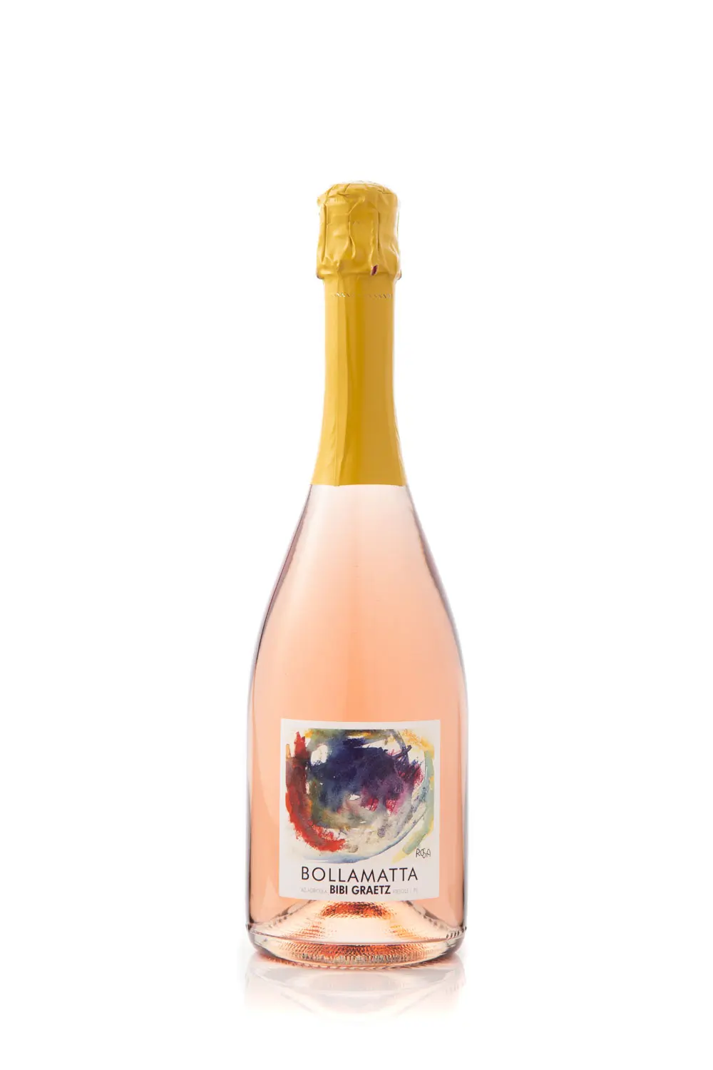 A bottle of rose wine