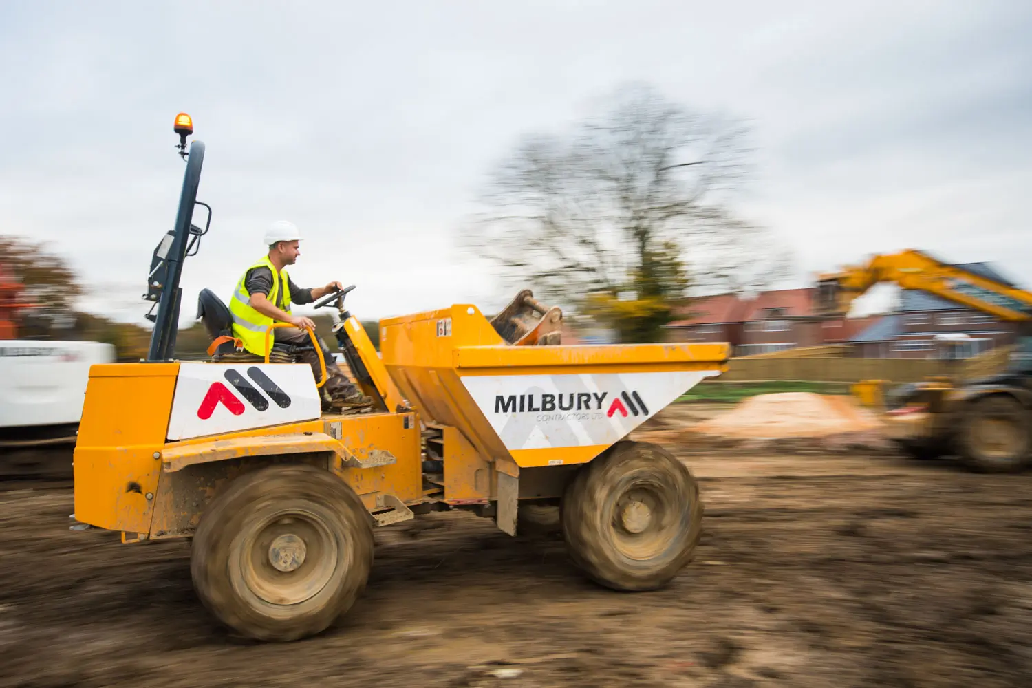 A tipper truck at work